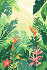 Exotic plant foliage background