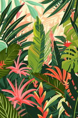 Exotic plant foliage background