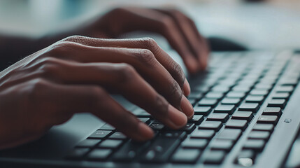 Close-Up of Hands Typing on a Computer Keyboard