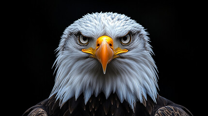 Obraz premium Eagle in Flight on Solid Background