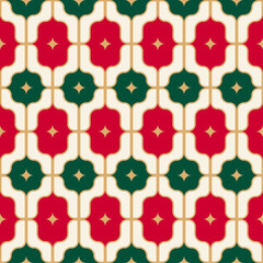 Luxury retro geometric elements pattern design for christmas and new year holidays.