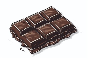 Obraz premium ai generative cartoon art chocolate bar