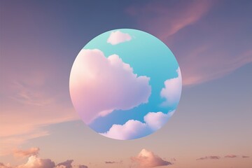 Soothing Cloud Gradient Circle Design in Gentle Hues for Visual Appeal