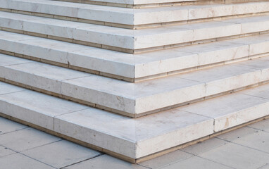 Abstract architecture. Steps of a concrete staircase.