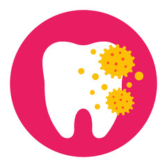 dental infection icon with a tooth