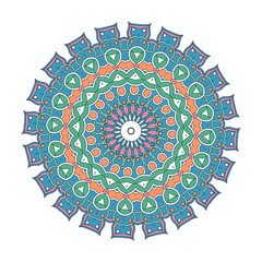 Colorful Simple Mandala Design - Vibrant Vector Patterns for Art & Craft Projects.eps