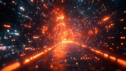 Obraz premium The advent of the 5G era of the Internet, a sense of future technology