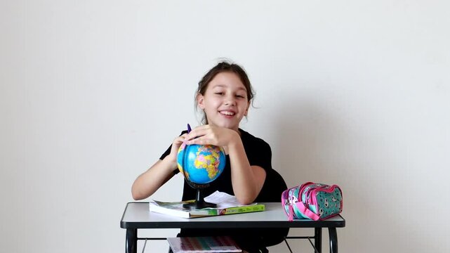 garota estudante me carteira escolar 