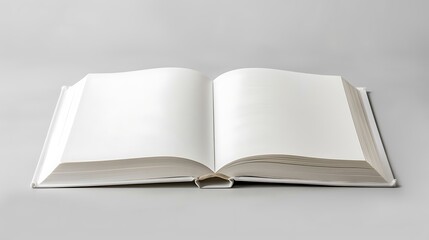 Fototapeta premium Blank open book on a marble background