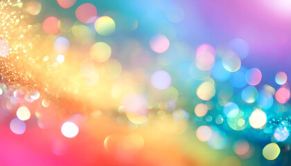 Obraz premium Rainbow light bokeh shimmering effects background