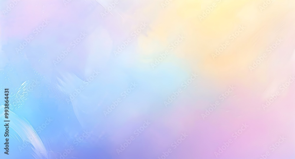 Poster a soft pastel gradient background with a subtle mix of blue, purple, and yellow hues, creating an el