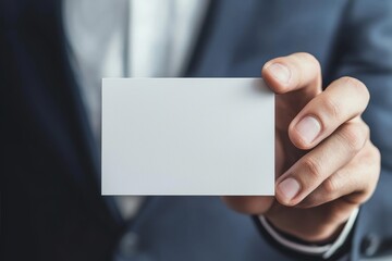 Obraz premium Hand holding a blank business card