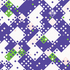 Simple glitch geometric seamless abstract pattern with playful woven summer color. Bright whimsical gender neutral bold irregular shape textile Cotton effect background. 