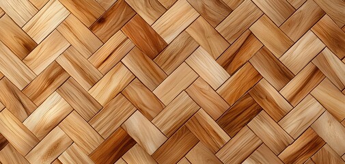 Seamless herringbone wood pattern with light natural tones, perfect for modern and sophisticated floor or wall decor