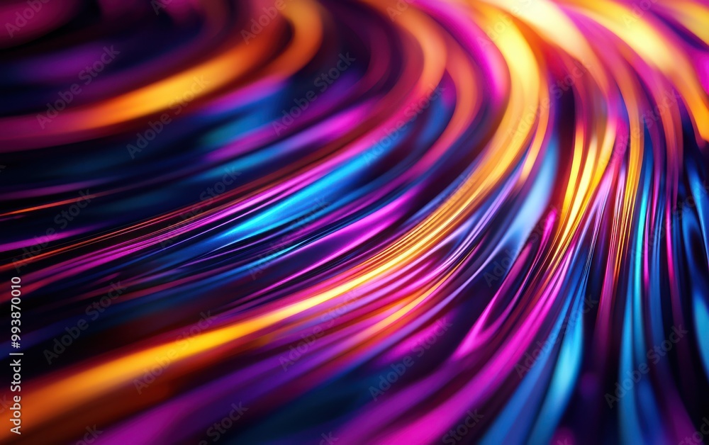 Poster vibrant abstract waves of color blend in a stunning display of brightness and movement, perfect for 
