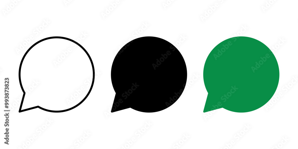 Poster set of speech bubble icons. for mobile concept and web design. vector illustration on white backgrou