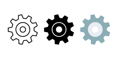 Set of Gear icons. Setting sign. for mobile concept and web design. vector illustration on white background