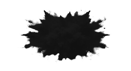 ink splat, black ink spread across the canvas