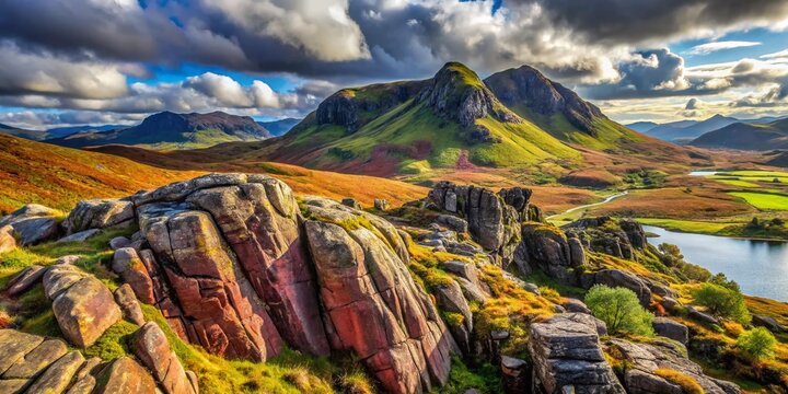 Breathtaking Landscape of Knockan Crag National Nature Reserve Showcasing Stunning Geological Formations