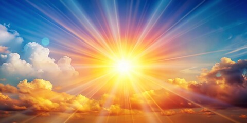 Obraz premium Bright and Cheerful Cute Sun Background with Soft Colors for Use in Various Creative Projects