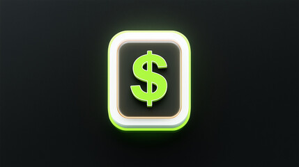 Obraz premium Energy Costs Simplified: Electric Outlet Icon with Dollar Symbols 