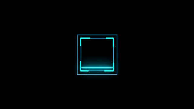 Scanning the QR code icon animation, QR code being scanning concept. lock secure security icon on black background. HD 4K video