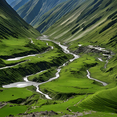 landscape with mountains