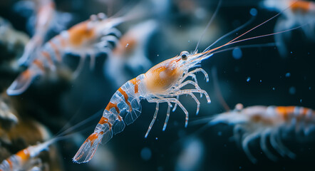 Colorful Shrimp in Vibrant Underwater Environment