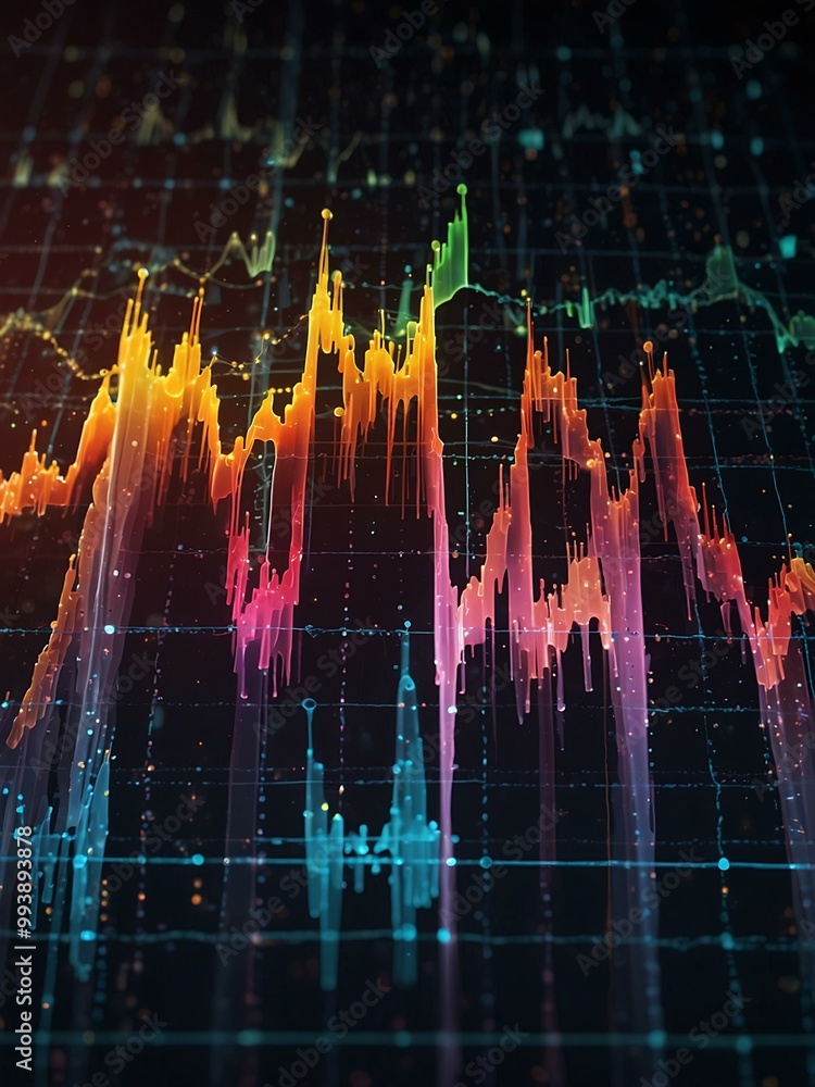 Poster node waveform topology illustrating big data vibrance.