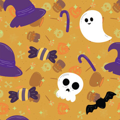 Abstract halloween pattern design background.