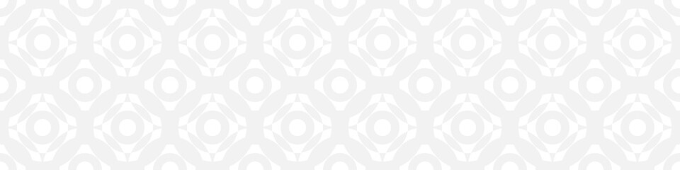 Seamless trendy pattern of stripes and diamonds, geometric white shapes for textiles and wallpaper. Abstract panoramic pattern on a gray background for a New Year or wedding cover or card.