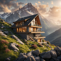 house in the mountains