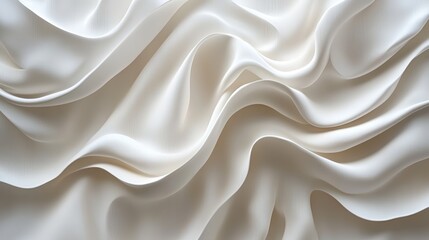 Fototapeta premium The Elegance of White Waves: A Study in Abstract Texture
