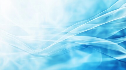Abstract Blue Sky Background with Wavy Lines   Website Banner  Presentation Template  Soci