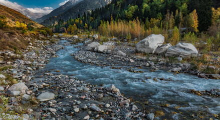 river in the mountains