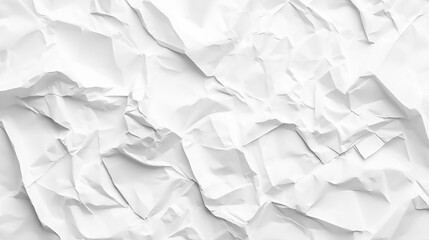 Obraz premium The crumpled texture of white paper serves as a versatile background for various purposes.