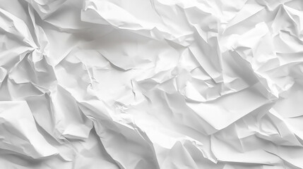 Obraz premium The crumpled texture of white paper serves as a versatile background for various purposes.