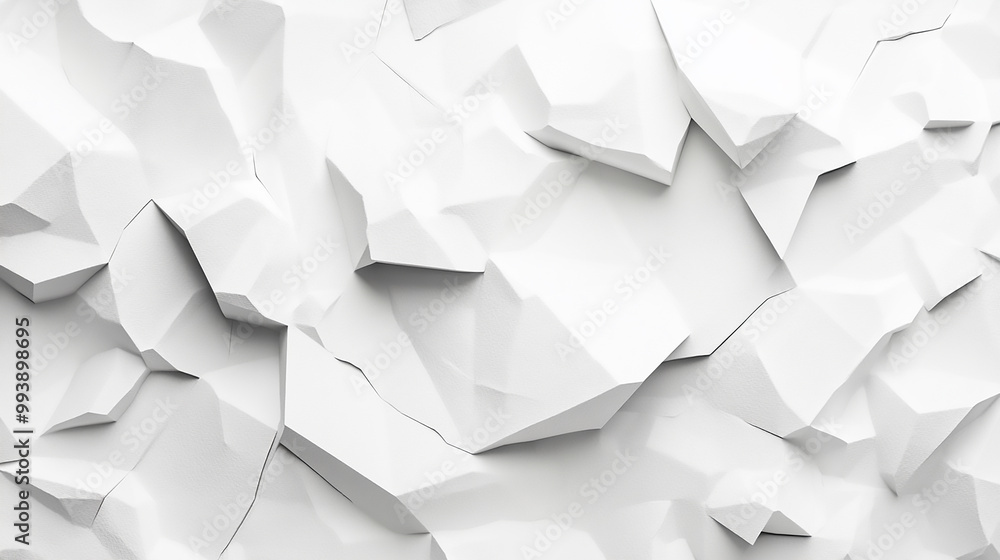 Poster abstract background of polygons on white background. white cloth background abstract with soft shape