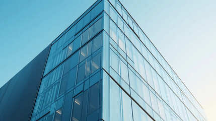 Carbon-neutral glass structured office building set in office new commercial building
