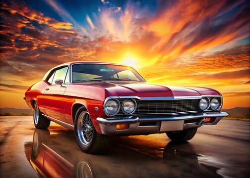 Classic American Muscle Car in Stunning Condition with Vintage Style and Bold Design Elements
