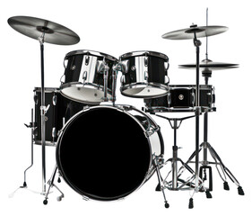 Fototapeta premium PNG Black and silver drum kit drums percussion black.
