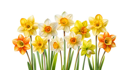 Obraz premium daffodils isolated on white background