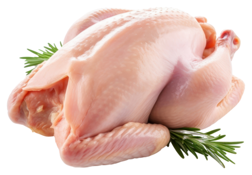 PNG Whole raw chicken animal meat food.