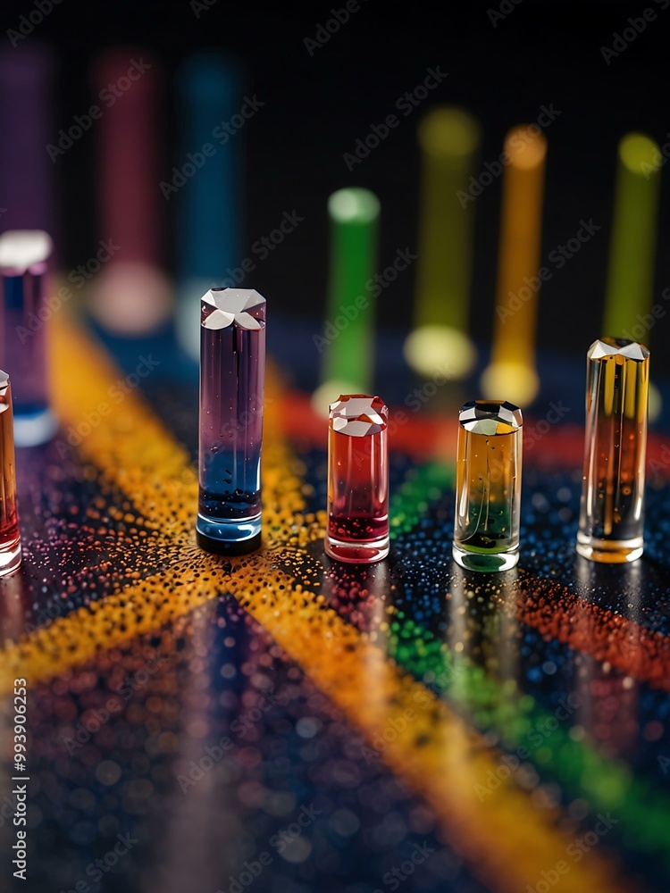 Poster quantum ruler showcasing pointillist precision in science.
