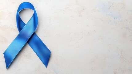 Colon cancer awareness ribbon on a medical background, support and awareness, colorectal cancer, cancer awareness