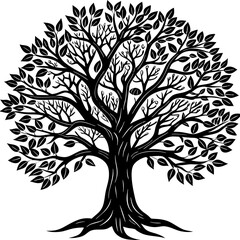 Obraz premium black and white tree
