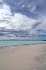 Fototapeta premium Tropical beach with white sand and turquoise sea in Tuscany Italy at Spiagge Bianche