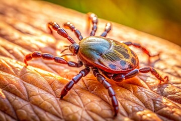 Close-up Images of Tick Bites on Skin, Highlighting Symptoms and Effects of Tick-Borne Diseases