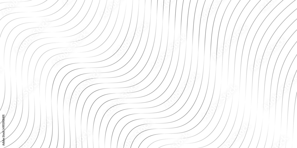 Poster curve wave seamless pattern line texture. abstract white and gray vector wave elegant striped diagon