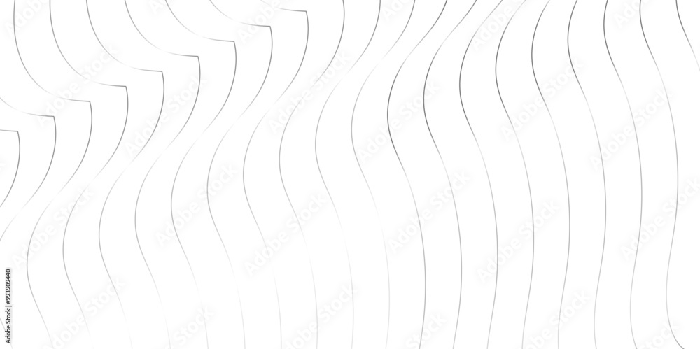 Aufkleber curve wave seamless pattern line texture. abstract white and gray vector wave elegant striped diagon
